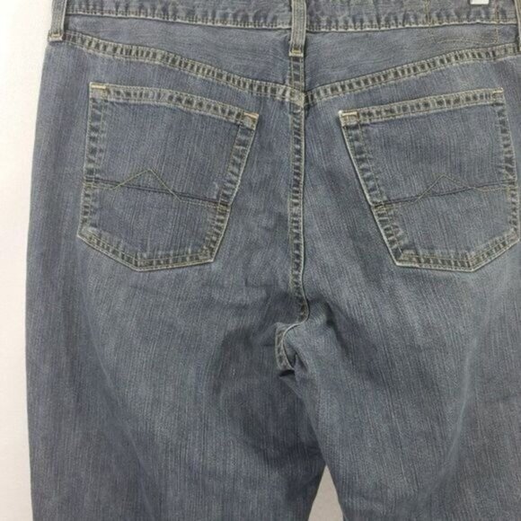 Vintage Structure Jeans 36x34 Straight Leg‎ Navy Jeans Denim Boot Cut - Picture 5 of 8